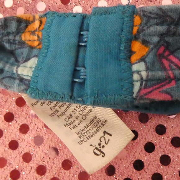 G:21 | size 34A | Blue Underwire Bra | Stars - Peace - Hearts - Picture 9 of 9